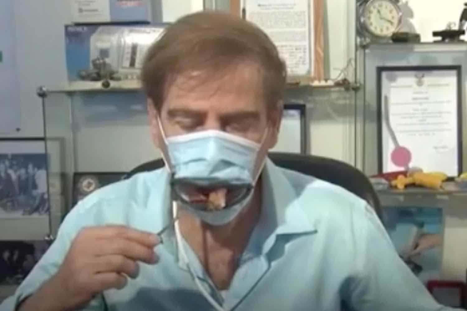 A mask has been invented that allows for eating and drinking and it’s terrifying