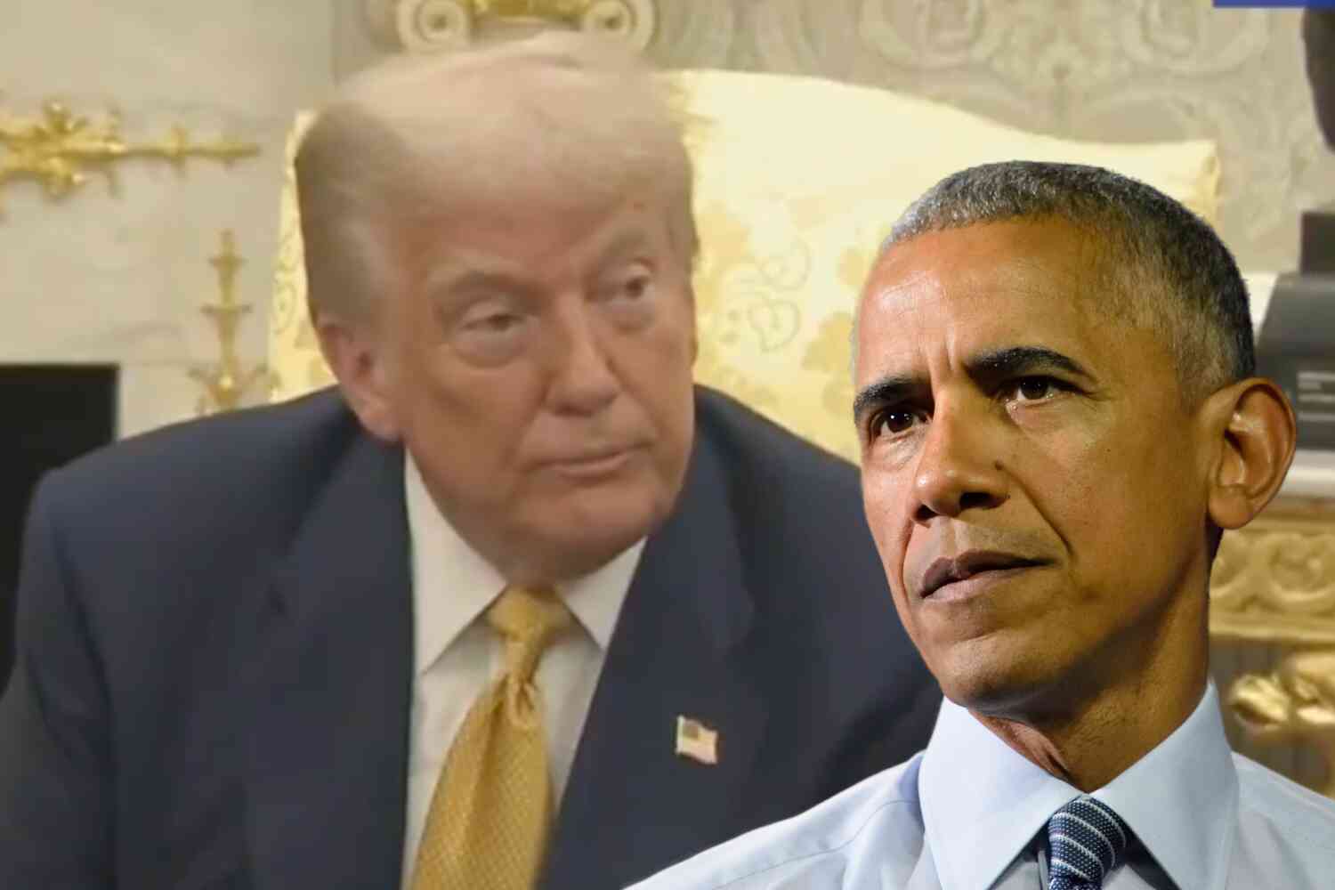 Thumbnail for Trump says DOJ should target "Barack Hussein Obama" for inventing Russia hoax: "He's guilty. This is treason.” 👀