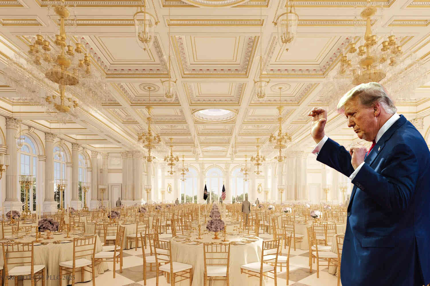 Thumbnail for A new ballroom is being built at the White House and it'll be paid for by Trump and "other patriot donors"