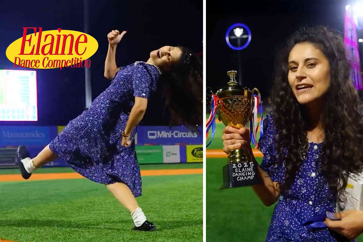 Thumbnail for A minor league baseball team hosted an Elaine dance competition and the results were golden