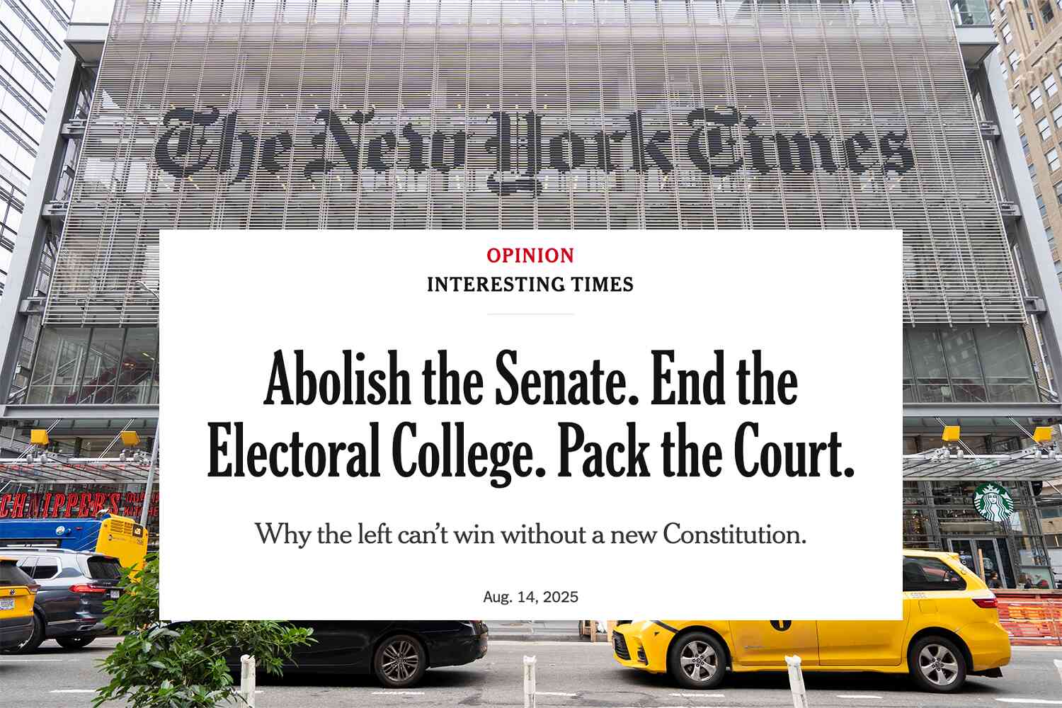 Thumbnail for The Times’ opinion page is WILD this week