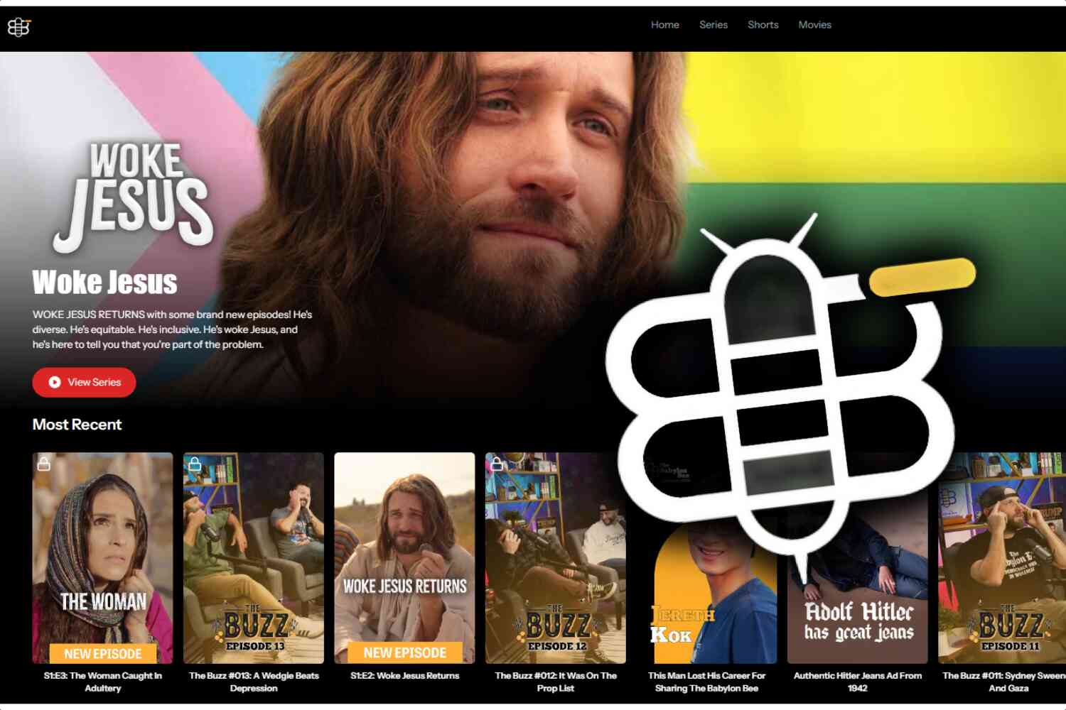 Thumbnail for The Babylon Bee Launches "Bee Minus" Streaming Platform For People Who Like To Laugh