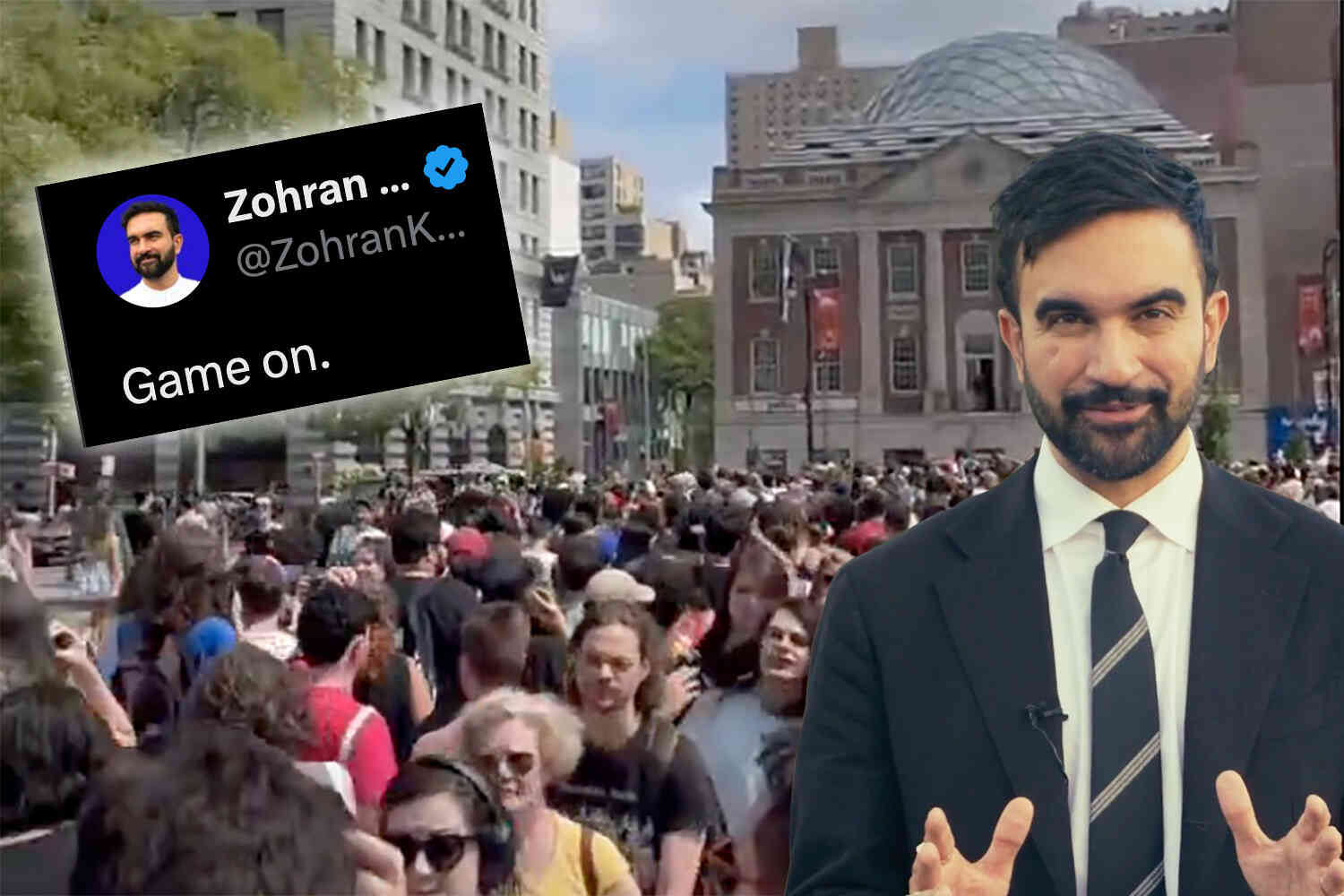 Thumbnail for Thousands Of Grown Adults Turn Out For Zohran Mamdani's Scavenger Hunt