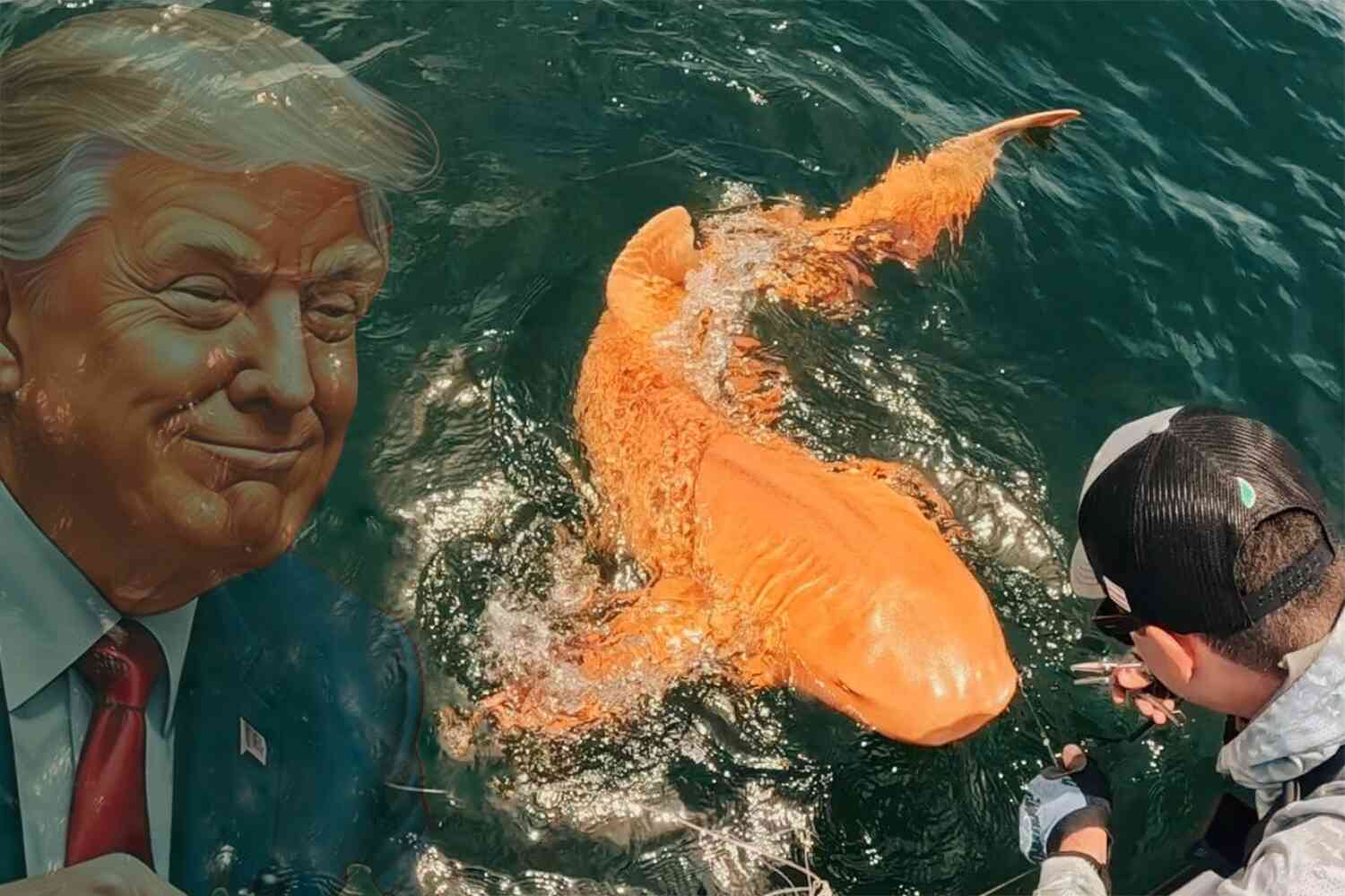 Thumbnail for Fishermen reel in first-of-its-kind orange shark near Costa Rica