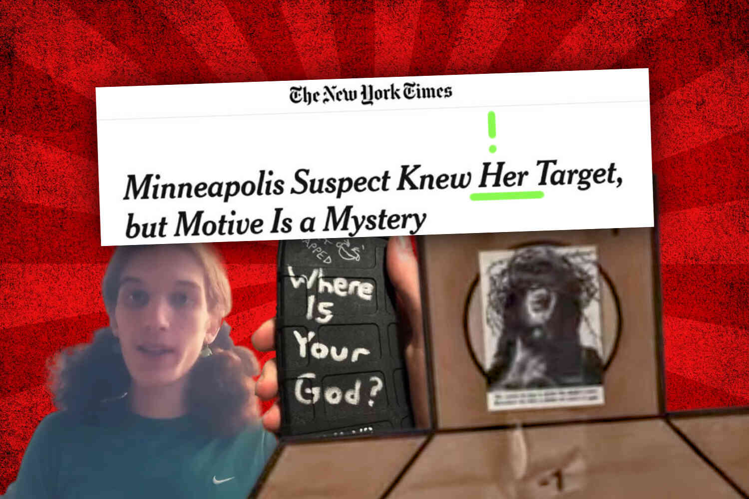 Thumbnail for New York Times Says Motive Of Transgender Church Shooter Who Mocked Christians Is "Mystery"