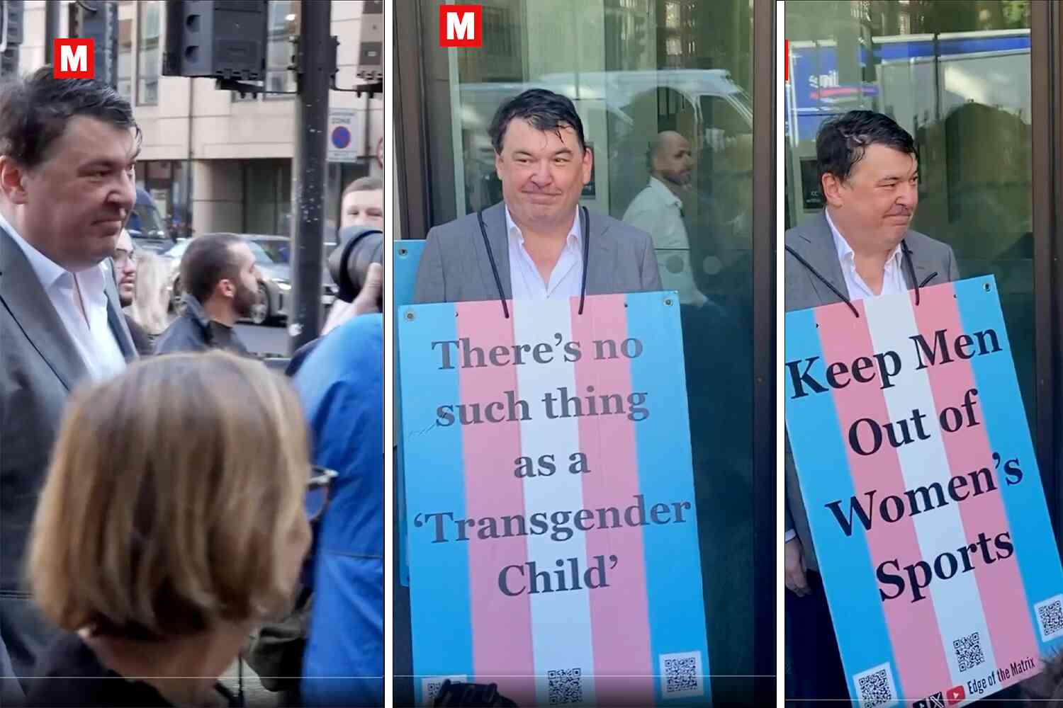 Thumbnail for British Comedian Arrested For Criticizing Transgenderism Wears Signs Criticizing Transgenderism To Court