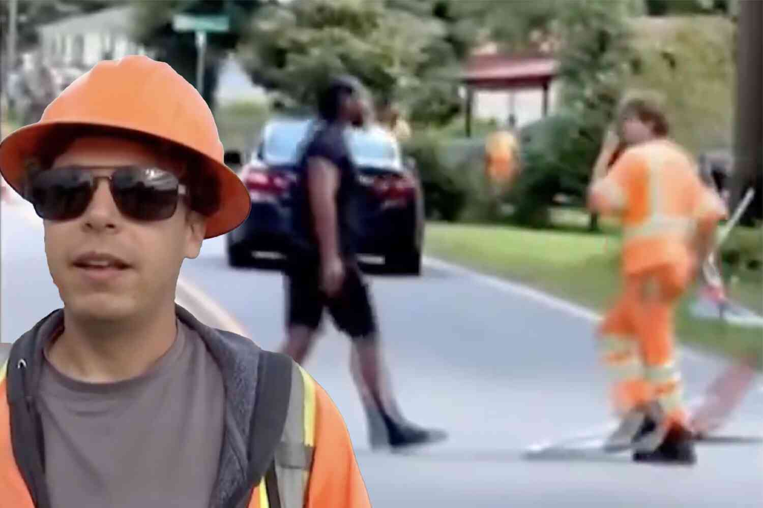 Thumbnail for Driver gets out of car, smacks construction worker who tried to get him to slow down