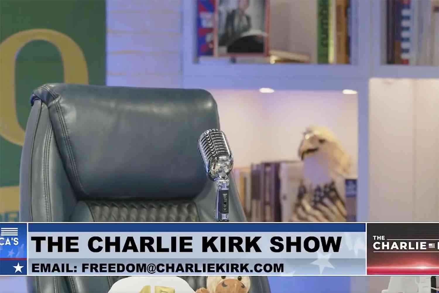 Image for article: “Charlie Kirk Show” goes live with empty chair 😔