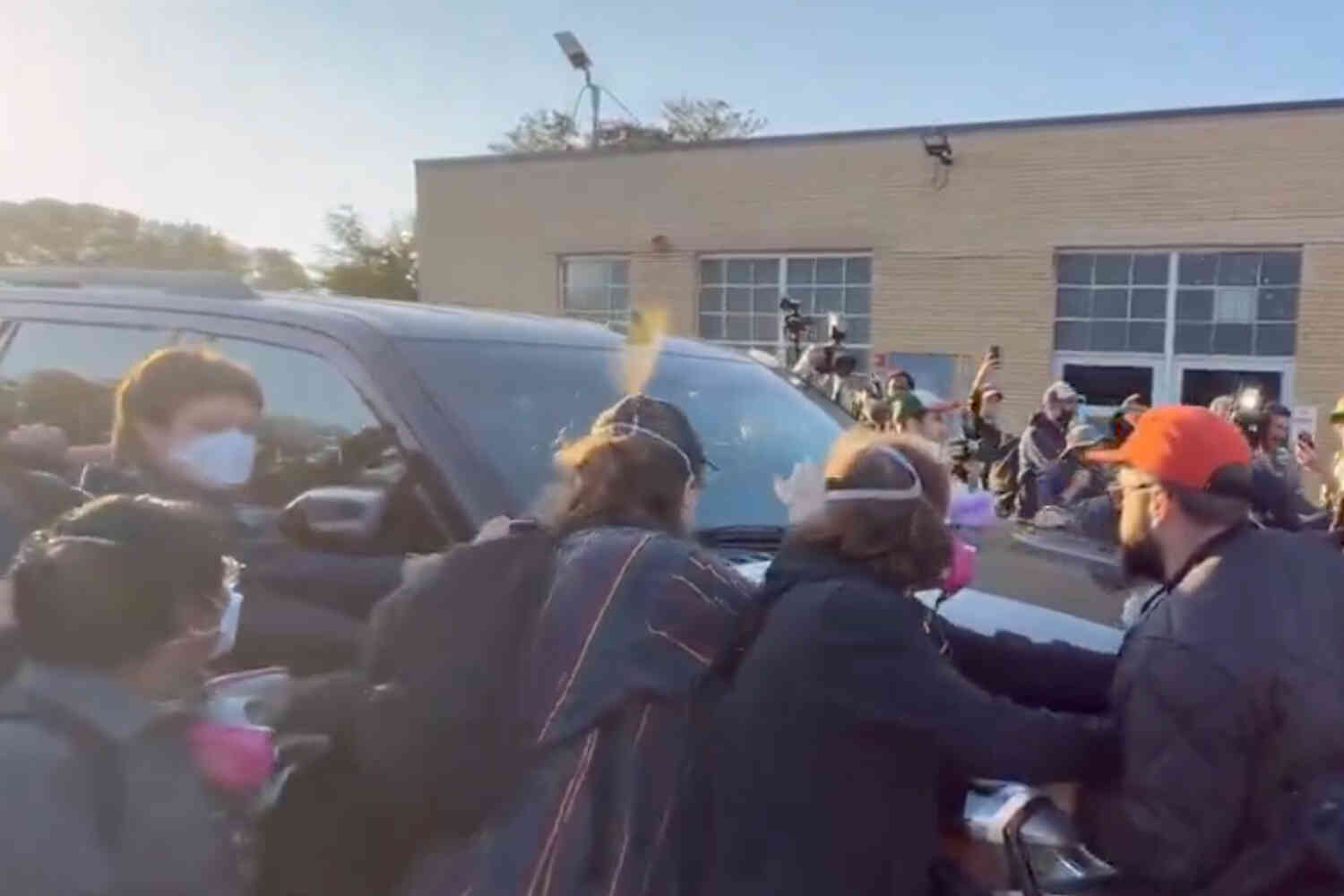 Thumbnail for WATCH: Mostly peaceful leftists swarm ICE agents near Chicago