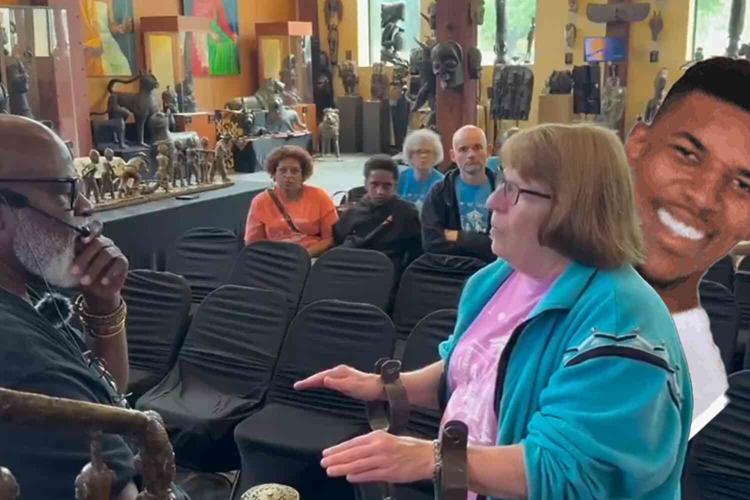 Thumbnail for Liberal white woman cries as she's placed in chains at African American museum in Kentucky