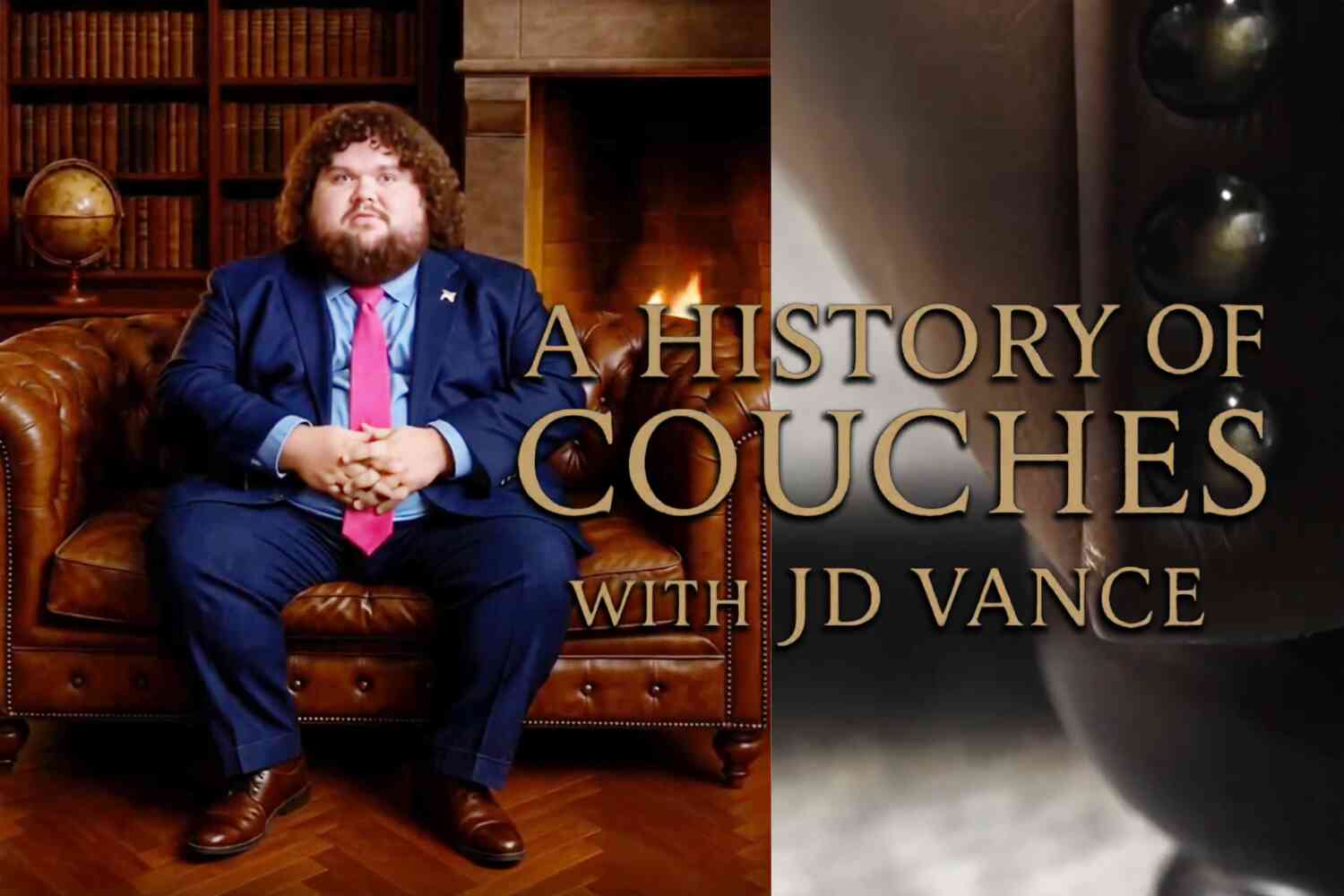 Thumbnail for California governor tries to be cool with AI video of JD Vance giving the history of … couches