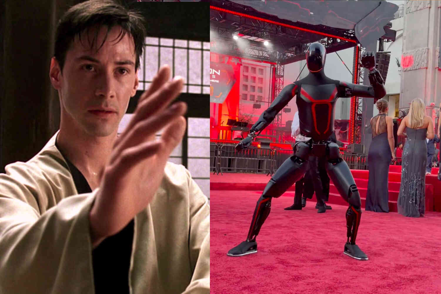 Thumbnail for Tesla's Optimus robot does kung fu at "Tron" premiere