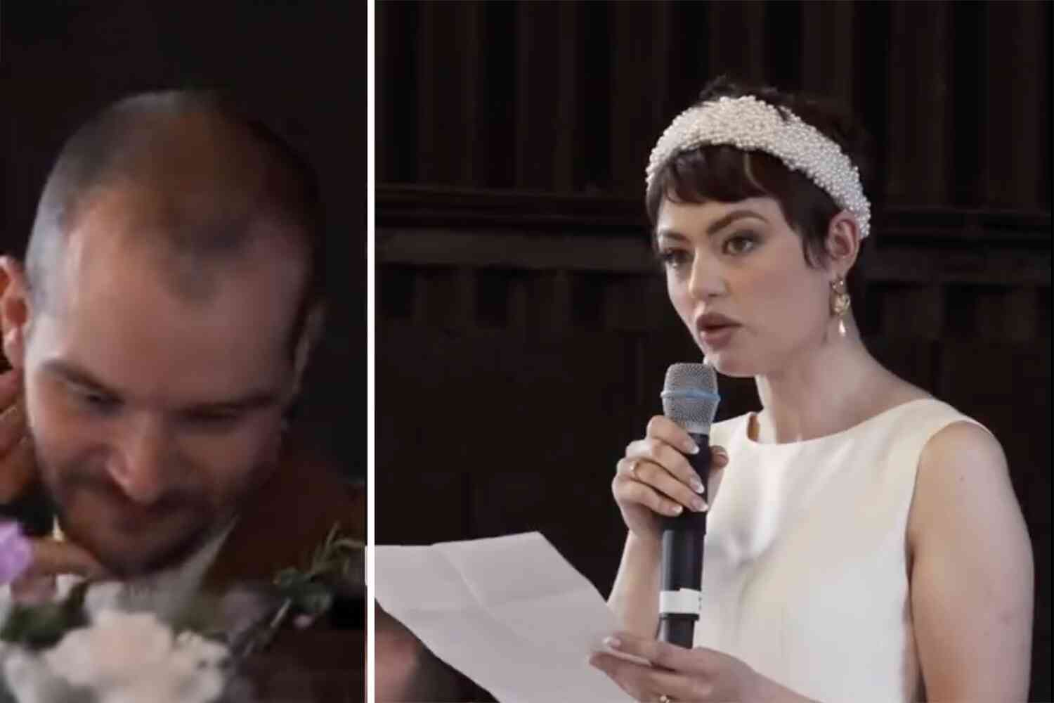 Thumbnail for British bride uses wedding speech to lecture guests about trans rights and Palestine