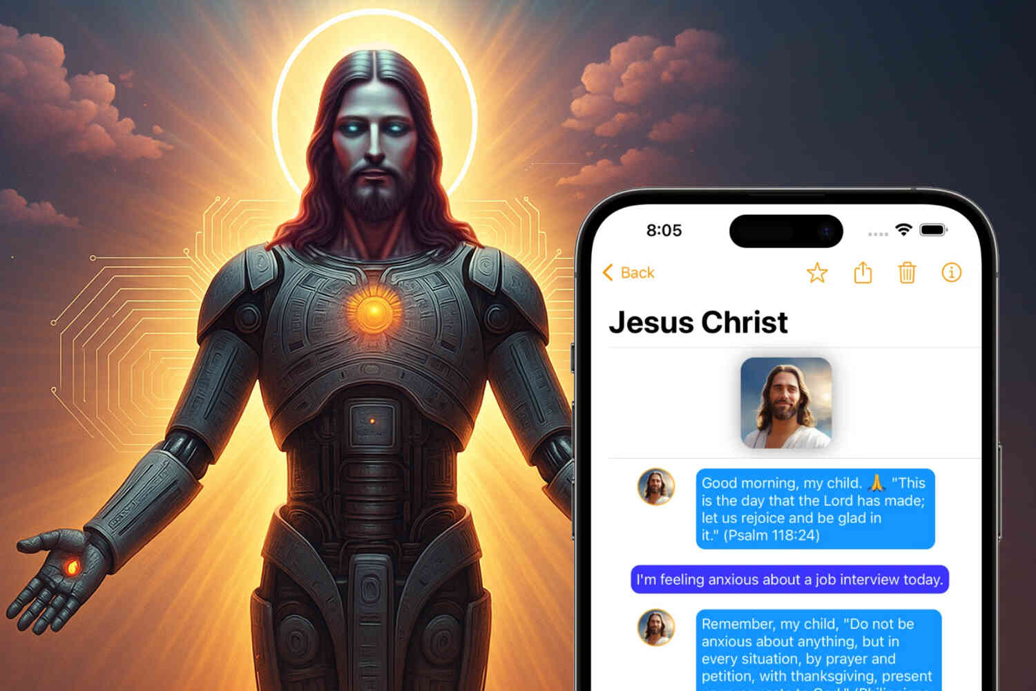Image for article: OPINION: Since agnostic programmers are making "Text With Jesus" chatbots, let's discuss spiritual guidance in the age of AI