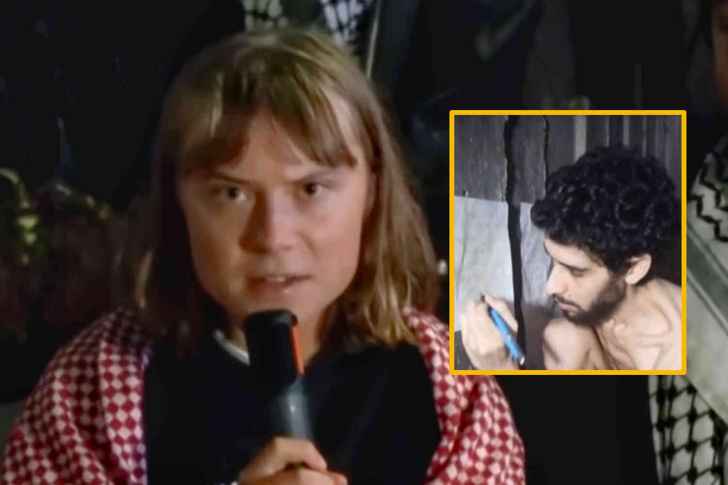 Thumbnail for Greta accidentally shares photo of starving Jewish hostage while trying to show cruelty of Israel