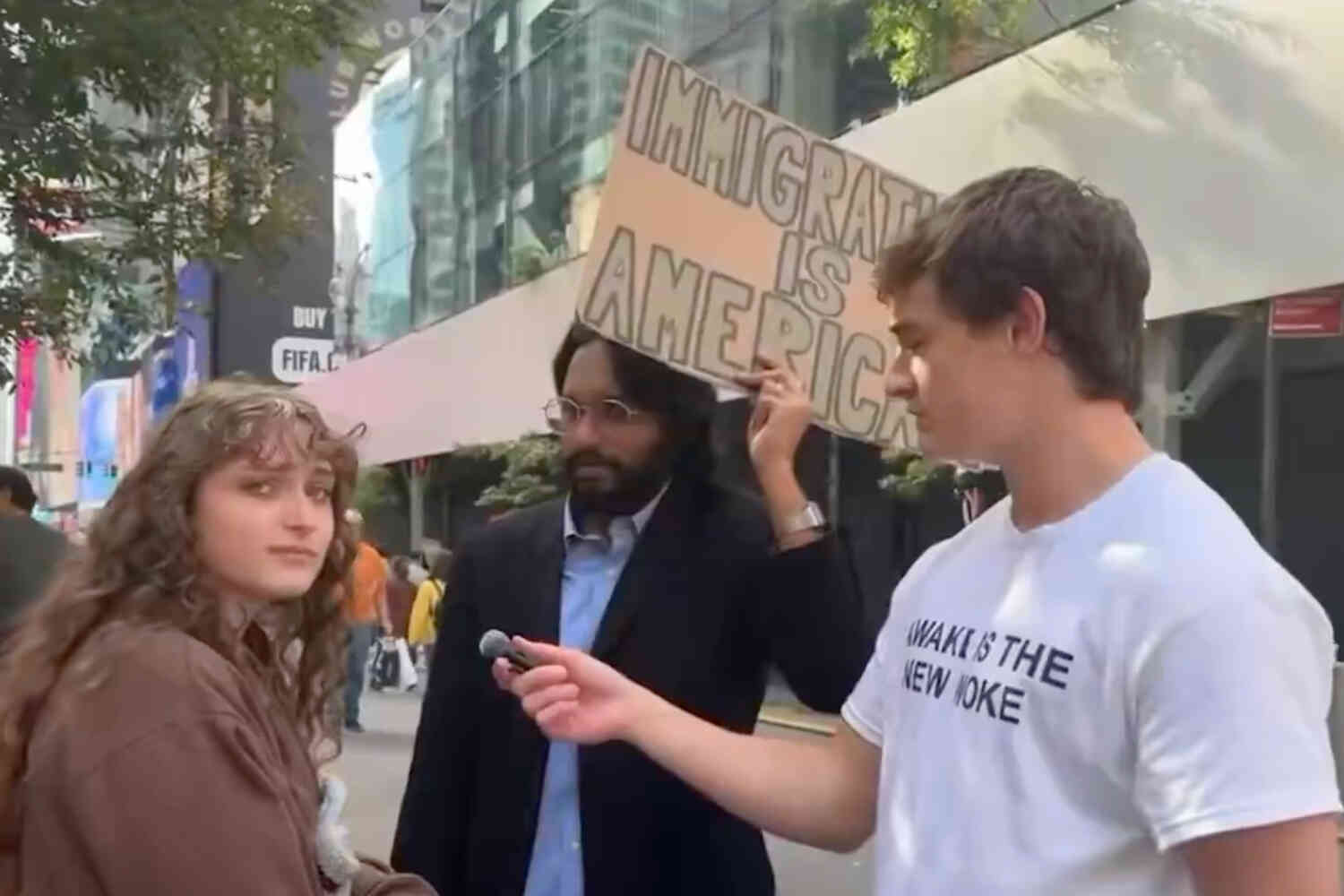 Image for article: "I fear I just ended their relationship": Watch this liberal couple implode after realizing they have different opinions on illegal immigration 😭