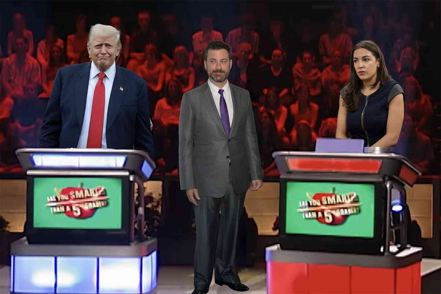 Thumbnail for Jimmy Kimmel Offers To Host Televised IQ Competition Between Trump And AOC