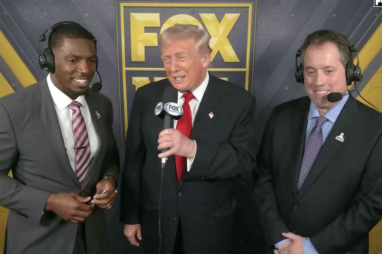 Thumbnail for Trump was in the booth at the Washington Commanders football game and you're gonna love it