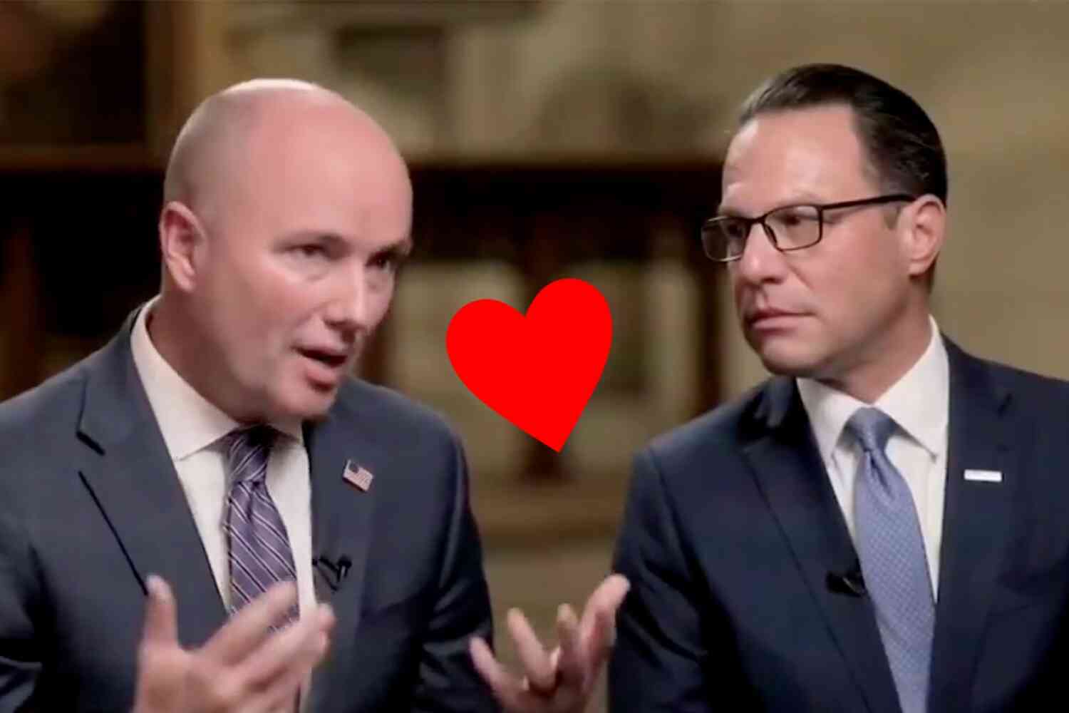 Thumbnail for Utah's Republican governor gives glowing presidential endorsement to ... Pennsylvania's Democrat governor?