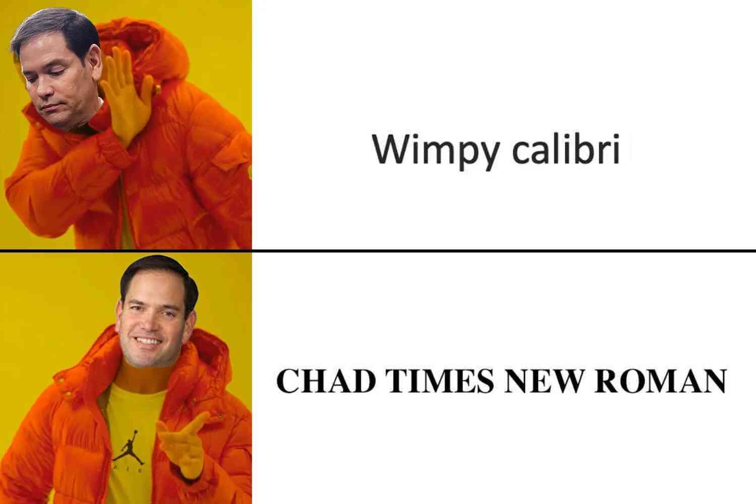 Thumbnail for Rubio bans Biden’s woke font from State Department, restores Times New Roman