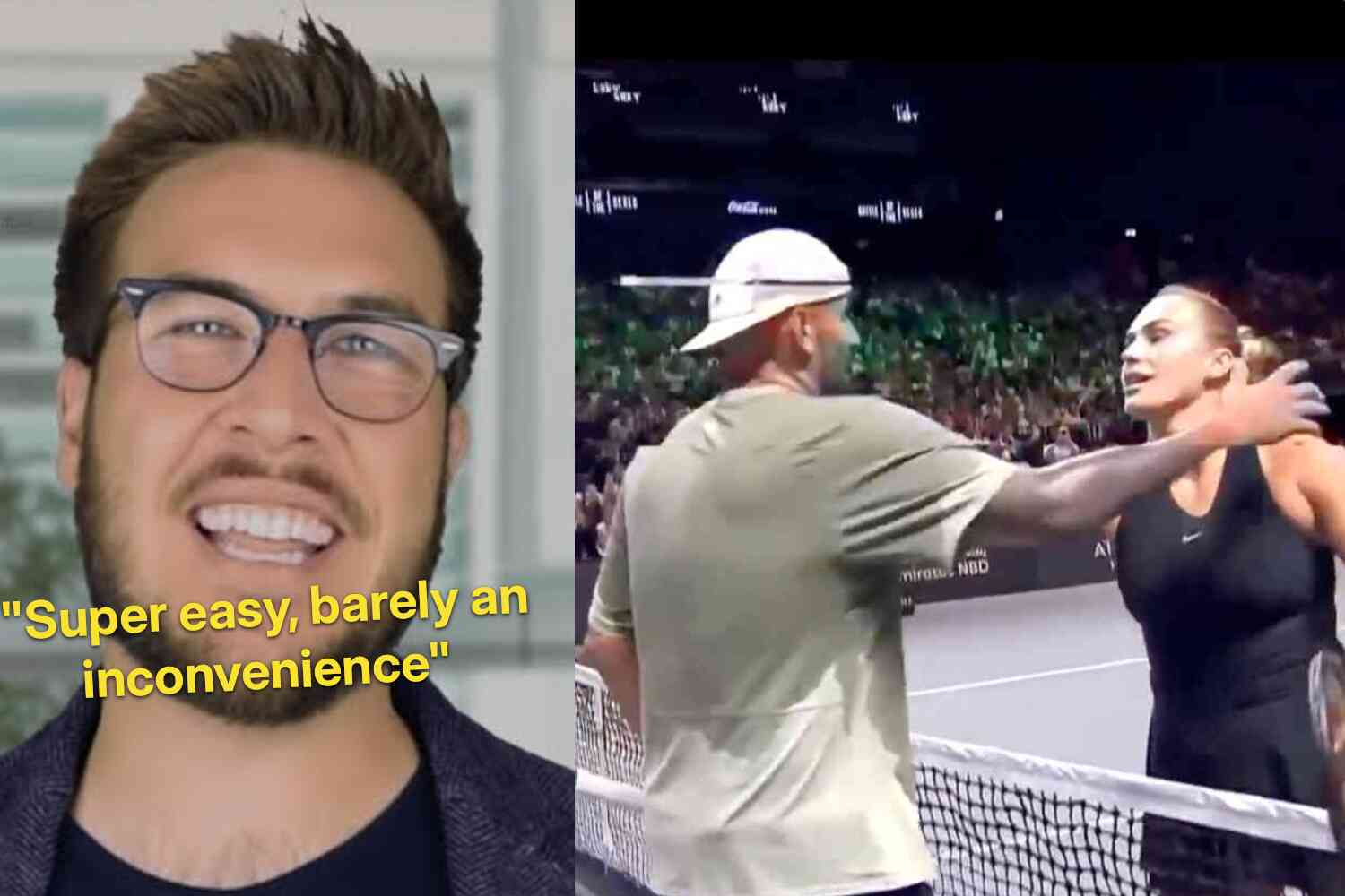 Thumbnail for Injured mid-level male easily beats #1 female tennis player in "Battle of the Sexes" match