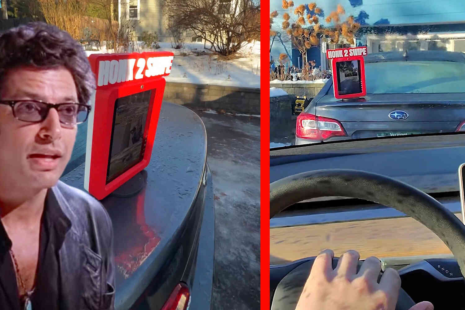 Thumbnail for This guy built a bumper device that lets commuters scroll TikTok while waiting in traffic