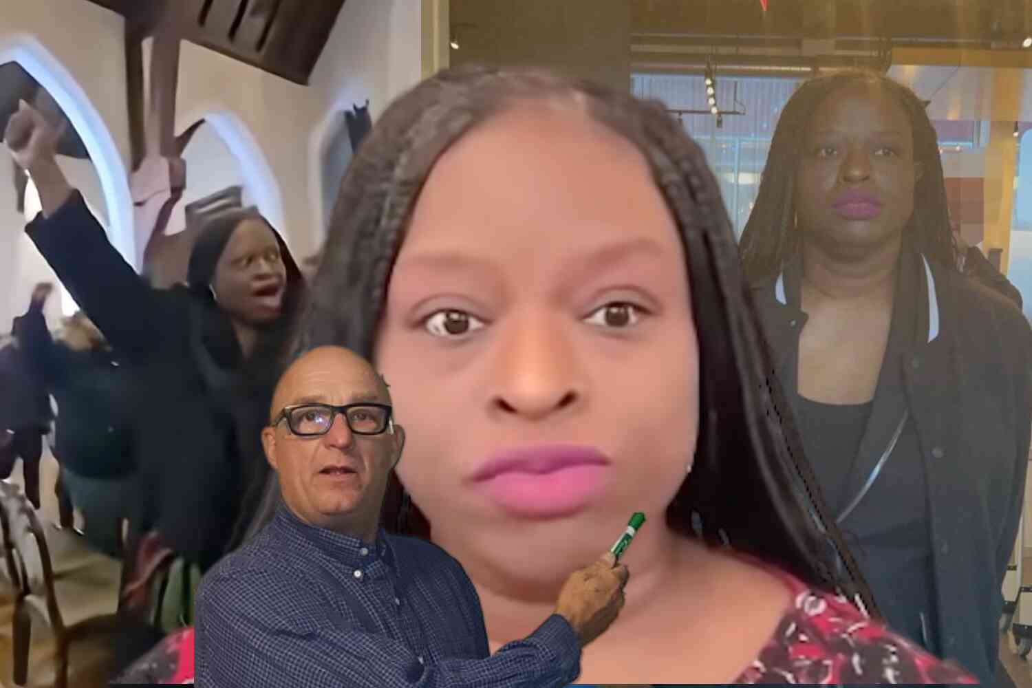 Image for article: The lady who led the church invasion on Sunday has been arrested. Why do you think CNN let her change her story?